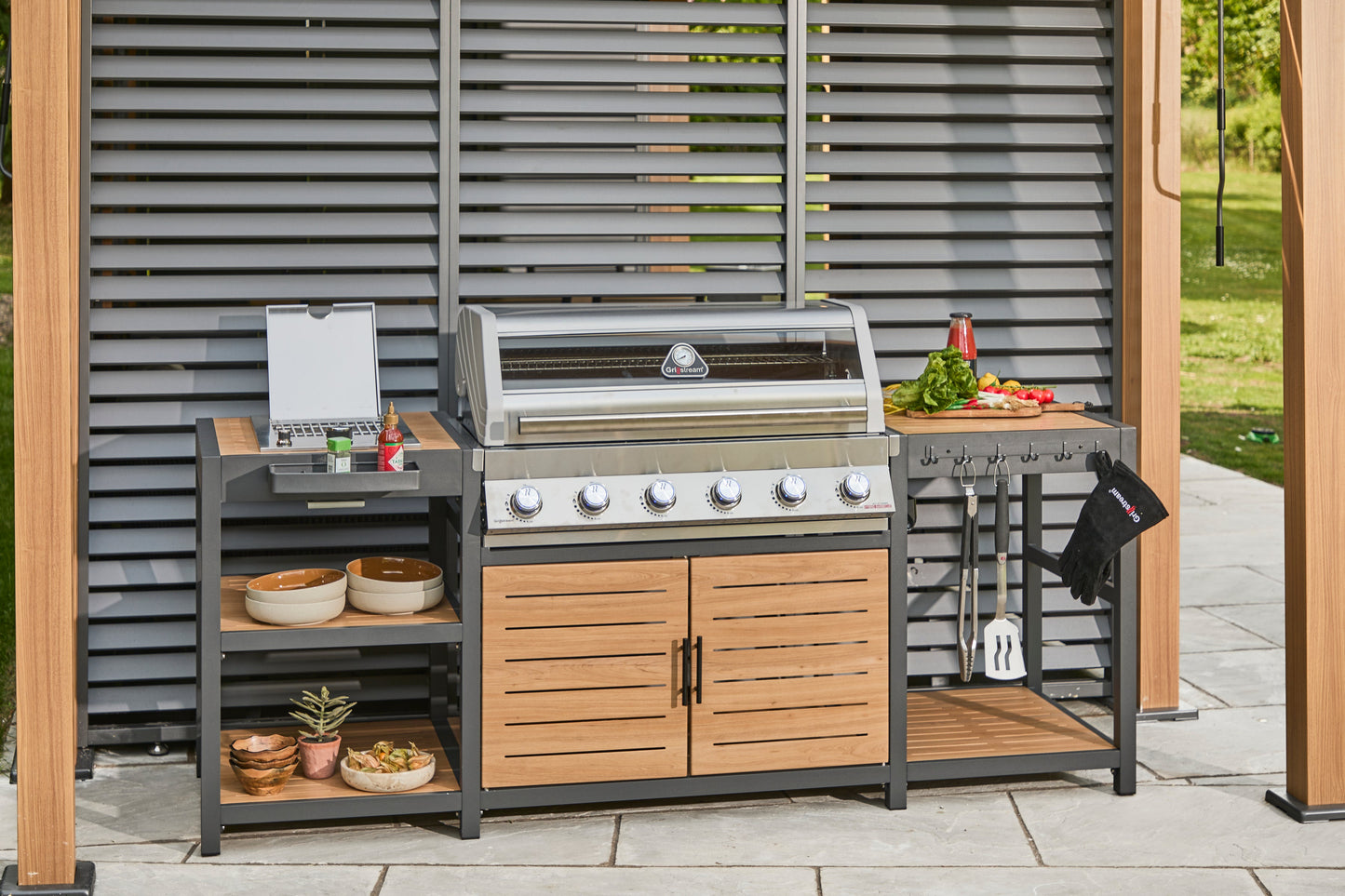 Premium Grillstream Sanctuary Oak 6 Brenner Outdoor Setchen