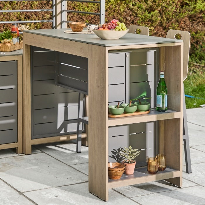 Sanctuary Birch Deluxe Outdoor Setchen Bar Table und Bar Stools