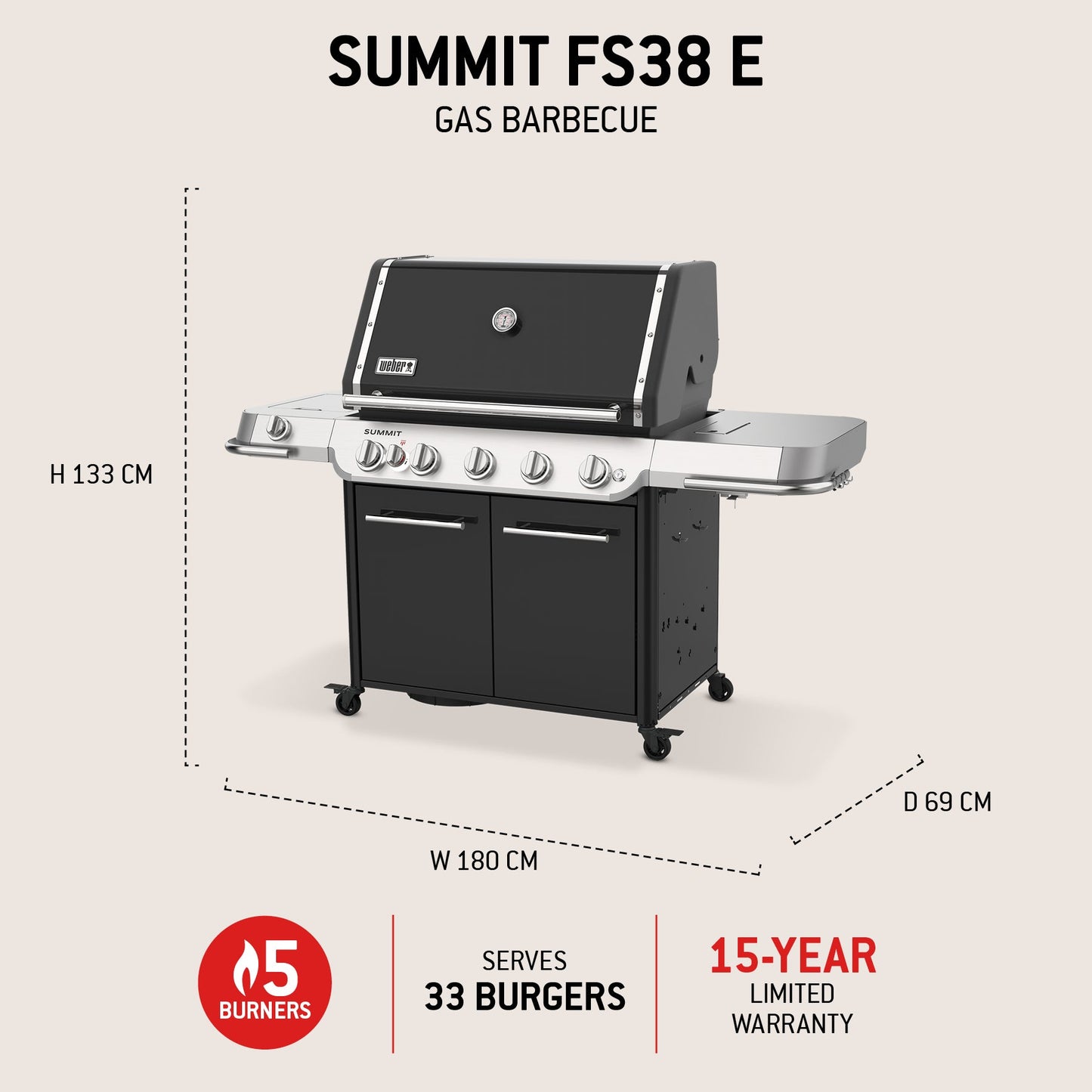 Weber Summit FS38 E Schwarz Gas Barbecue