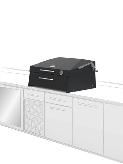 Premium Flamery Klein Asado Grill mit 50/50 Split Grill