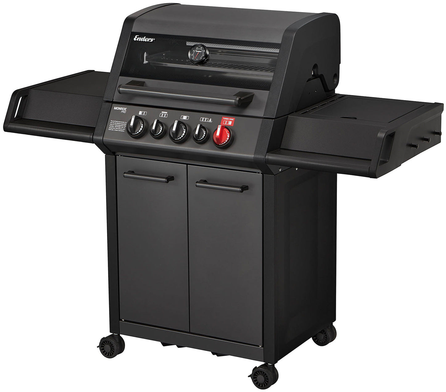 Premium Enders Monroe Pro 3 SIK Turbo Shadow 3 Brenner Gas Grill mit FREE Abdeckung