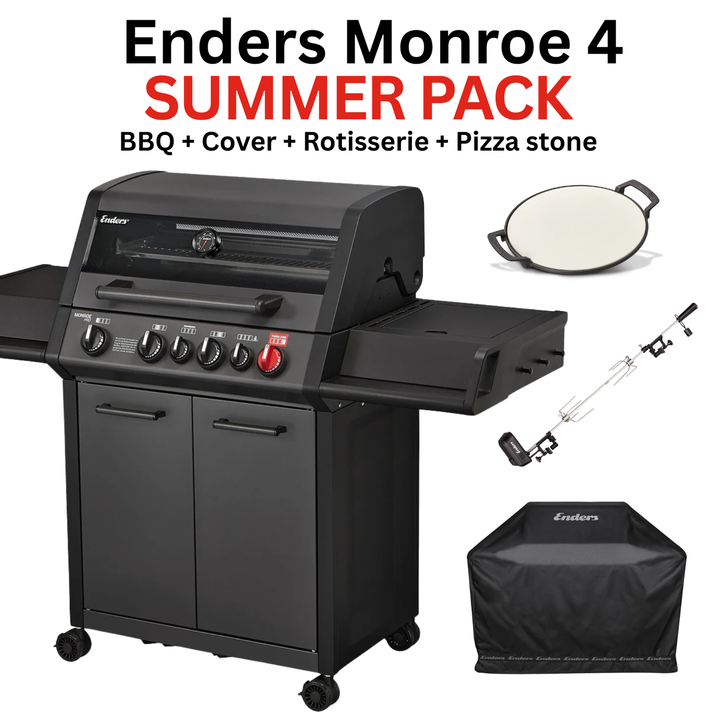 Enders Monroe Pro 4 Shadow 4 Brenner mit SUMMER PACK