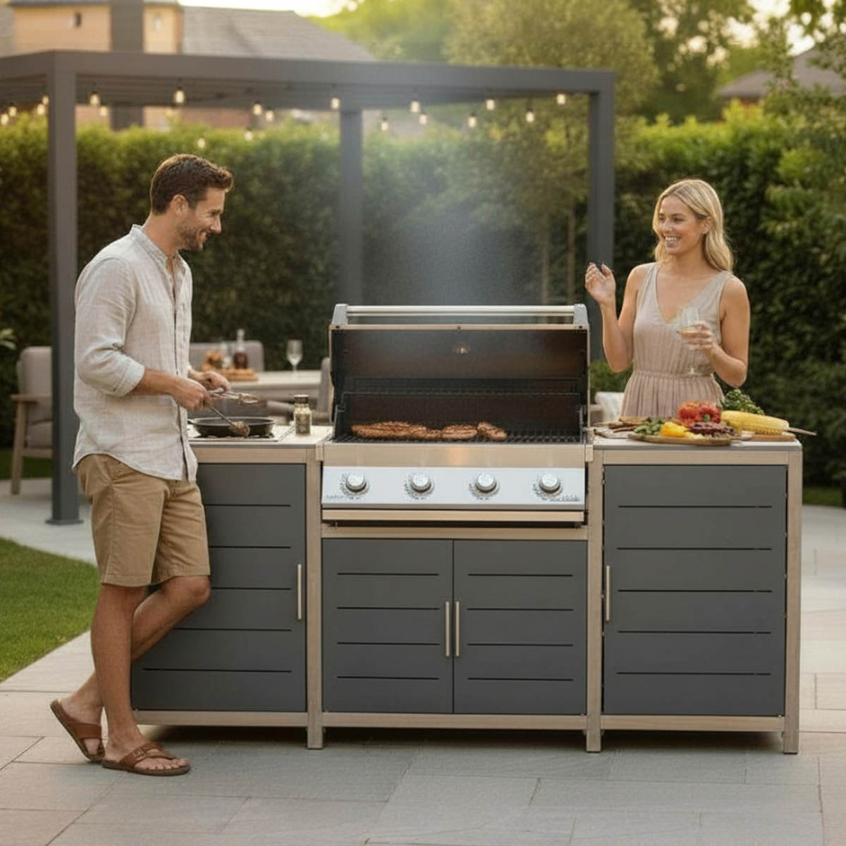 Premium Grillstream Sanctuary Birch 4 Brenner Deluxe Outdoor Setchen