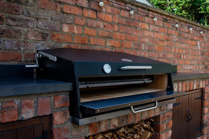 Premium Flamery Klein Asado Grill mit 50/50 Split Grill