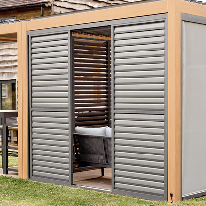 Sanctuary 3m Sliding Walls mit Movable Louvres