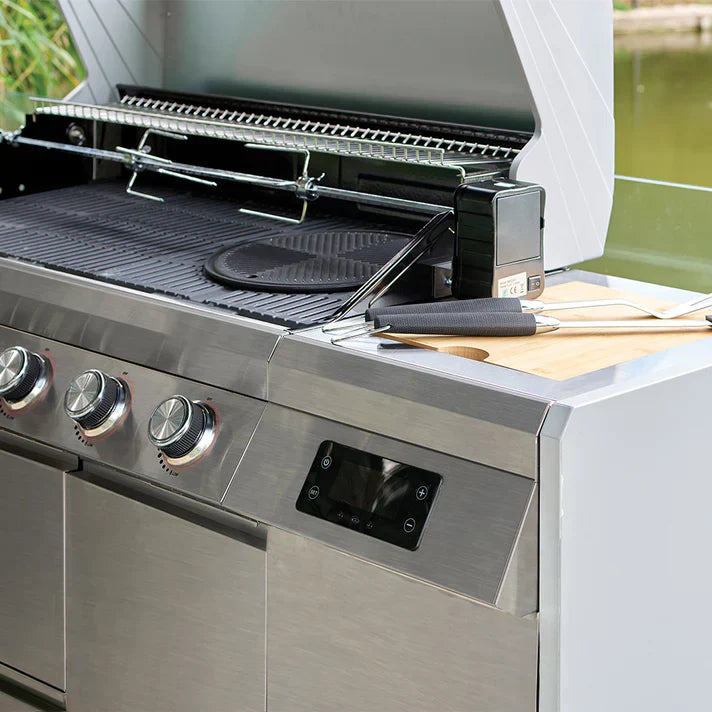 Premium Grillstream Islund 6 Brenner Hybrid Gas & Holzkohle Grill