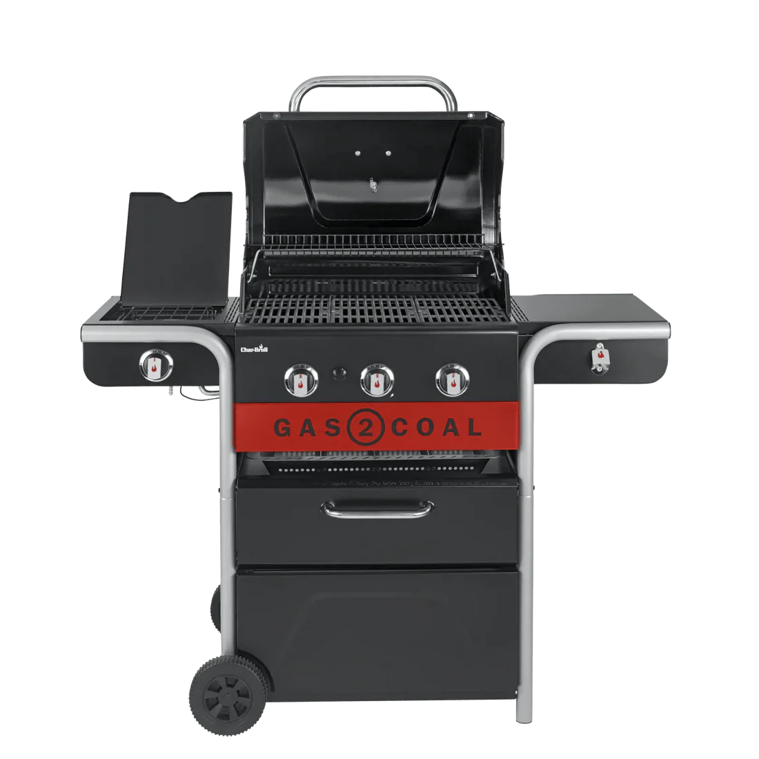 Premium Char-Broil 3 Brenner Gas2Coal 2.0 Hybrid Gas & Holzkohle Grill