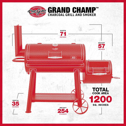 Premium Grund Champ Offset Smoker Char-Griller