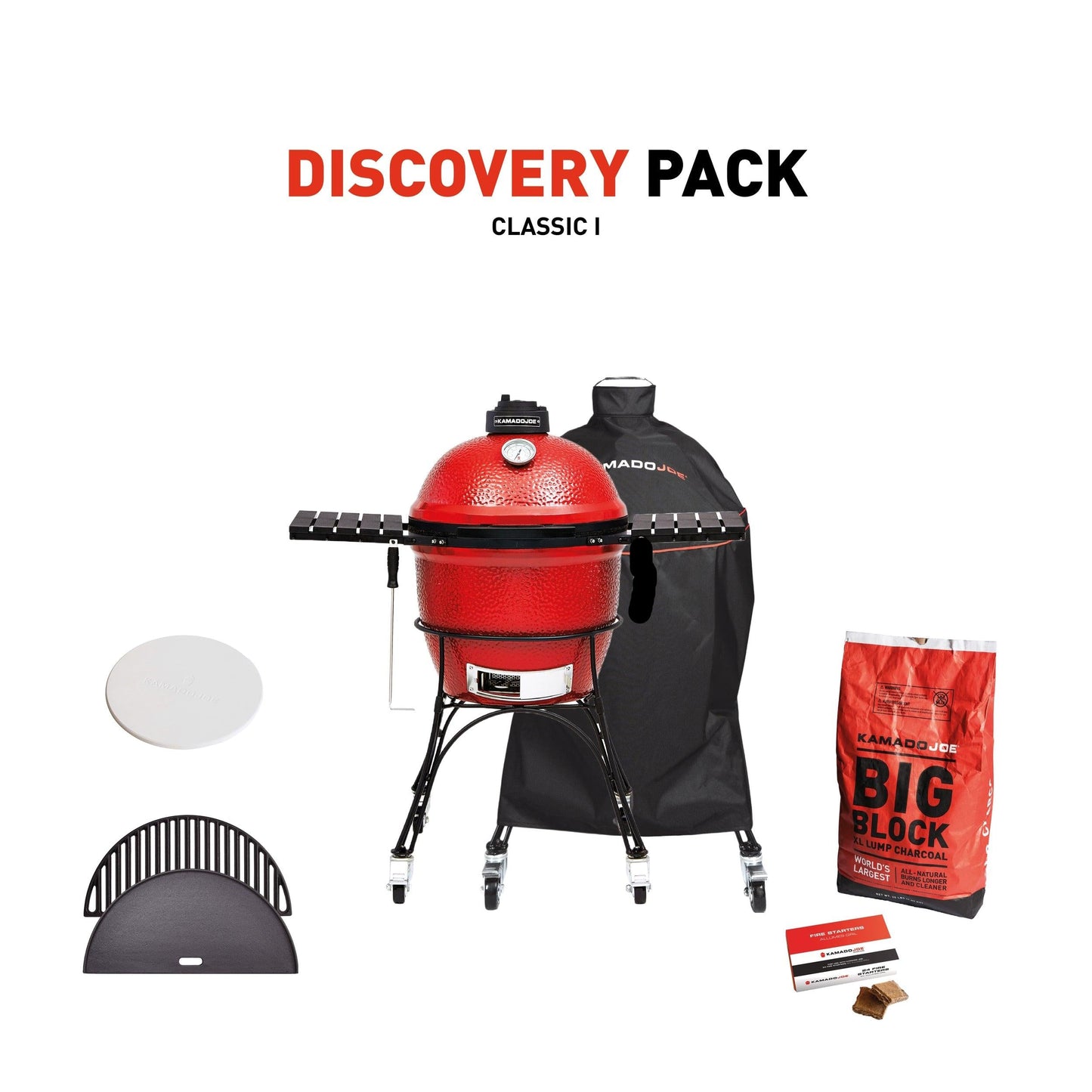 Premium Kamado Joe Classic I Grill mit DisAbdeckungy Pack