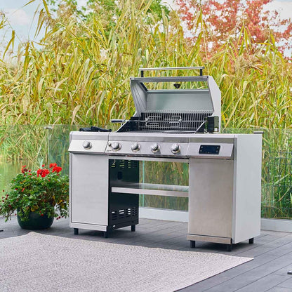 Premium Grillstream Islund 4 Brenner Hybrid Gas & Holzkohle Grill