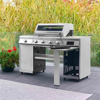Premium Grillstream Islund 4 Brenner Hybrid Gas & Holzkohle Grill