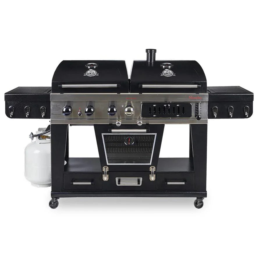 Premium Pit Boss Memphis 1.0 Ultimate Combo Räucher Grill Grill mit Abdeckung + Regulator