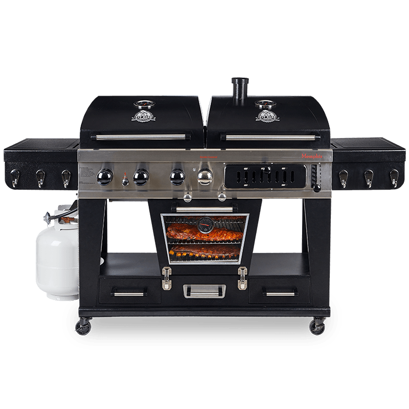 Premium Pit Boss Memphis 1.0 Ultimate Combo Räucher Grill Grill mit Abdeckung + Regulator