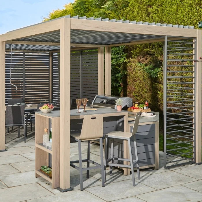 Sanctuary Birch Deluxe Outdoor Setchen Bar Table und Bar Stools