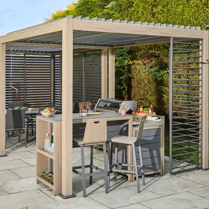 Sanctuary Birch Deluxe Outdoor Setchen Bar Table und Bar Stools